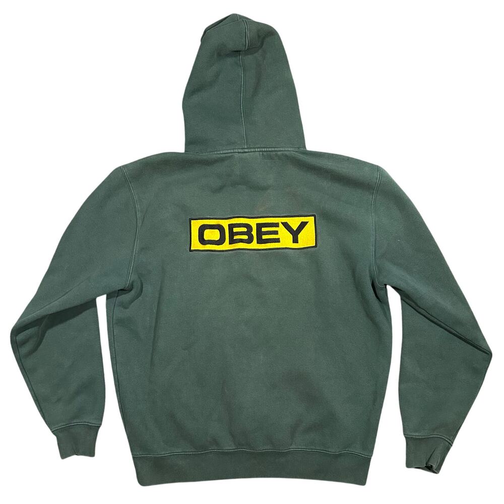 Vintage OBEY Hoodie Men’s XL Skater Embroidered Logo Sweatshirt Heavyweight